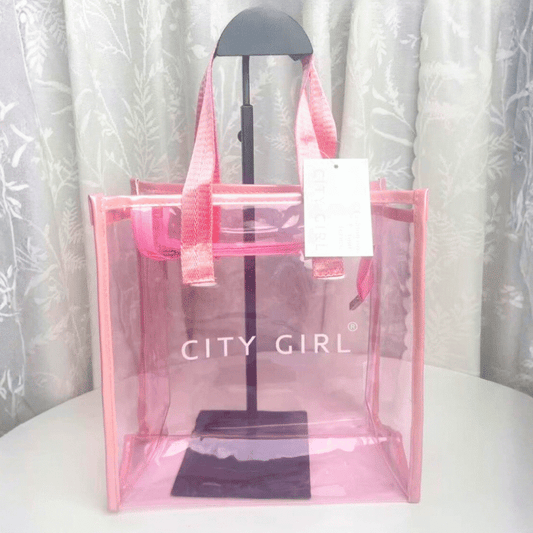 BOLSO ROSA TRANSPARENTE  CITY GIRL –