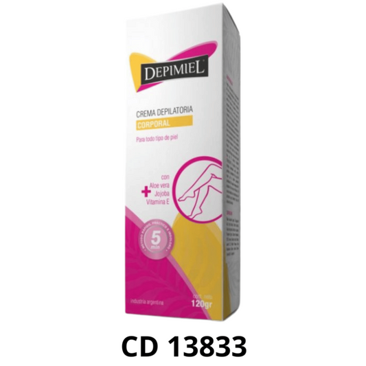 CREMA DEPILATORIA CORPORAL PARA TODO TIPO DE PIEL 120G DEPIMIEL