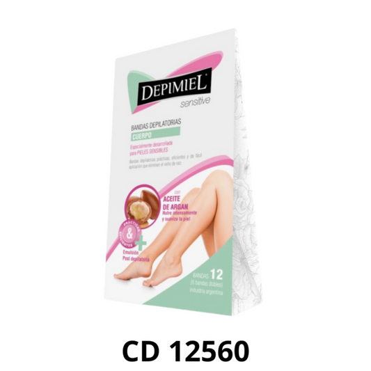 BANDAS DEPILATORIAS PARA EL CUERPO CON ACEITE DE ARGAN DEPIMIEL