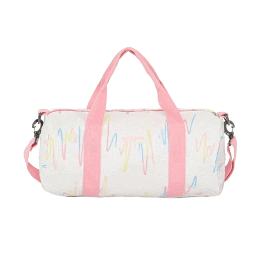BOLSO DE VIAJE CON LINEAS DE COLORES