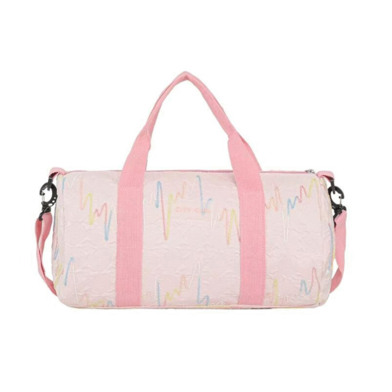BOLSO DE VIAJE CON LINEAS DE COLORES