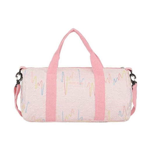 BOLSO DE VIAJE CON LINEAS DE COLORES