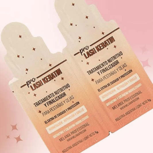 X2 MONODOSIS PRO LASH KERATIN TRATAMIENTI NUTRITIVO Y FINALIZADOR PARA PESTAÑAS Y CEJAS MELANIA
