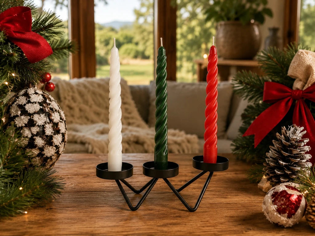 Velas torneadas de 20 cm: caja x 6 unidades