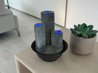 FUENTE 3 COLUMNAS CON LED 26CM
