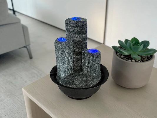FUENTE 3 COLUMNAS CON LED 26CM
