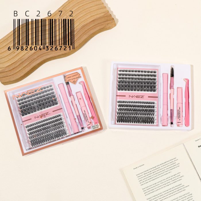 Kit de Extensiones de Pestañas DIY con Pegamento y Pinza NAEZ