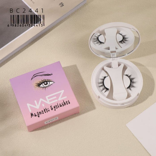 Kit de pestañas magnéticas con pinza aplicadora y estuche NAEZ