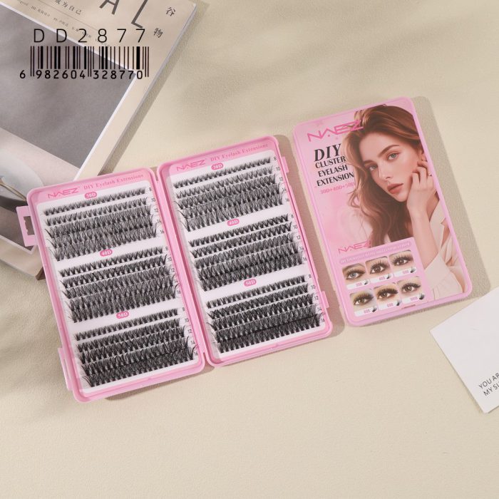 Extensiones de pestañas tipo racimo DIY – Mix 30D, 40D y 50D NAEZ