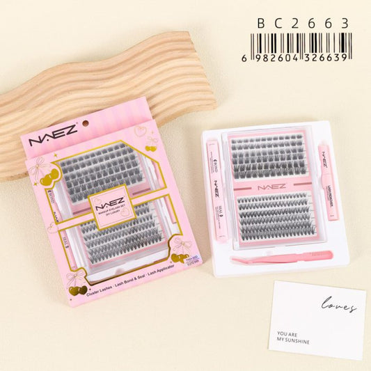 Kit Pestañas Naez DIY Mix 30D + 40D Bond Seal Removedor Pinza