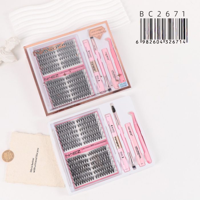 Kit de Extensiones de Pestañas DIY con Pegamento y Pinza NAEZ
