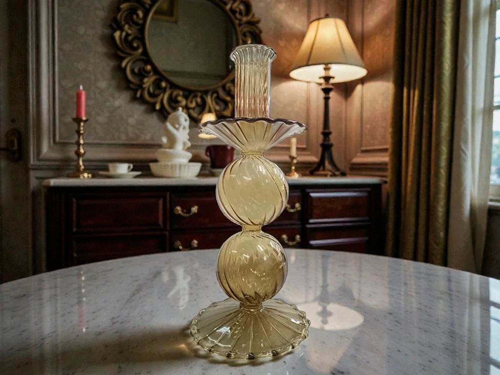 PORTA VELA DOBLE GLOBO VINTAGE 21,5CM APROX