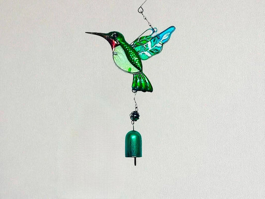 Colgante móvil colibrí con campana 35cm