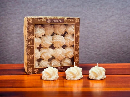 Velas Nudo de Cera Vegetal x 16