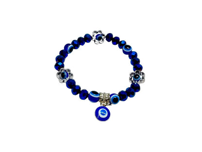 PULSERA OJO TURCO FLORES CALADAS