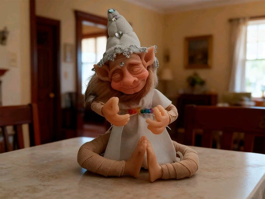 DUENDE MEDITANDO SIETE CHAKRAS 21X13.5CM