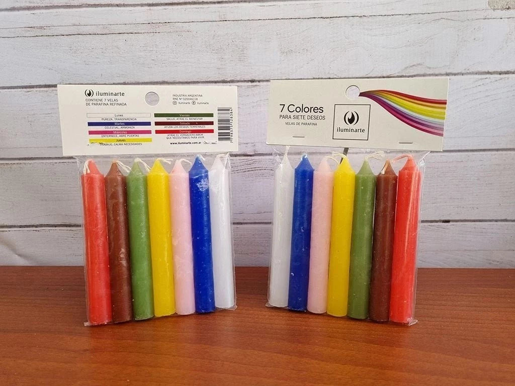 Vela 7 colores: descubre el paquete de 7 u