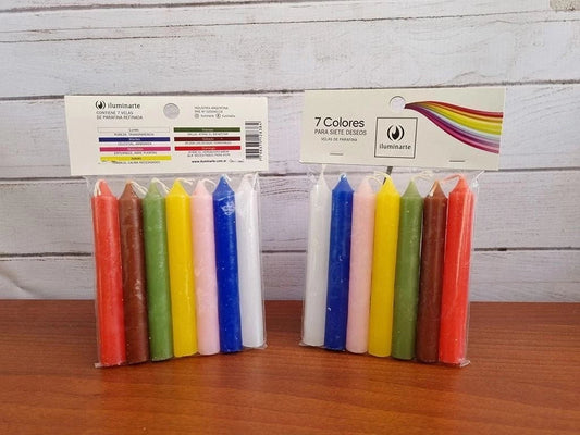 Vela 7 colores: descubre el paquete de 7 u