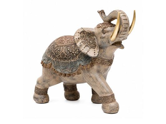 IMAGEN ELEFANTE RESINA LINEA CEMENTO MOD. 2 10CM