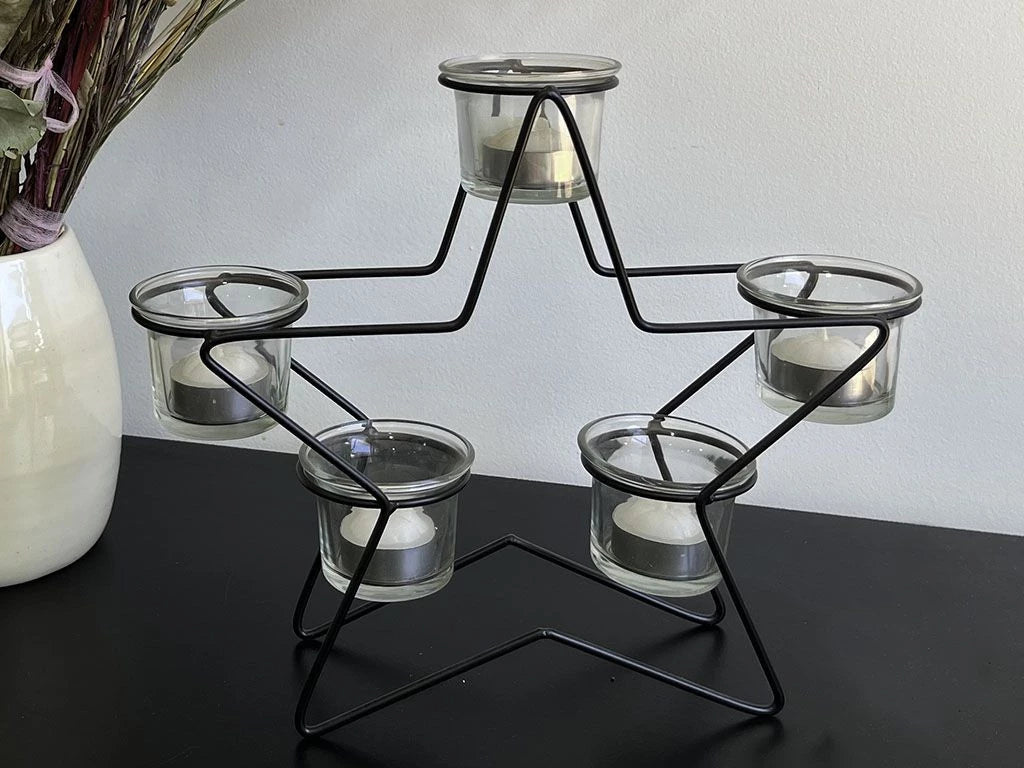 Porta Velas Estrella 28 cm