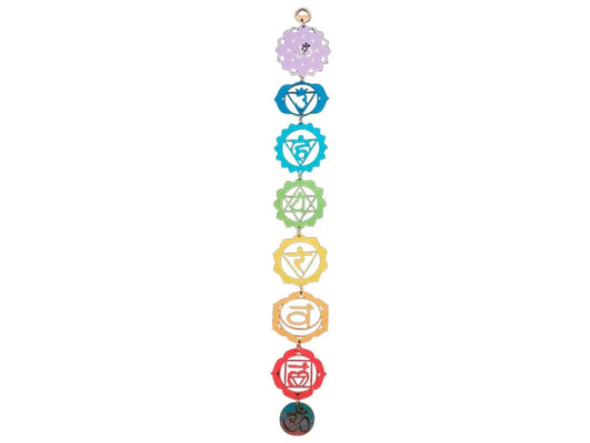 COLGANTE 7 CHAKRAS COLORES MDF 58CM APROX.
