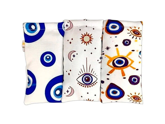 Almohadilla Ocular Ojo Turco con Semillas y Lavanda 22x10cm - Yoga y Meditación
