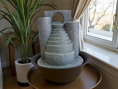 FUENTE DE AGUA CON PORTA VELAS 24CM