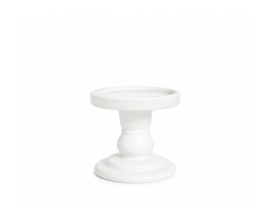 PORTA VELA VIDRIO BAJO BLANCO MATE 8,7X8CM