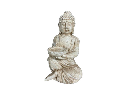 Imagen Buda con Plato Porta Vela Grande 29cm