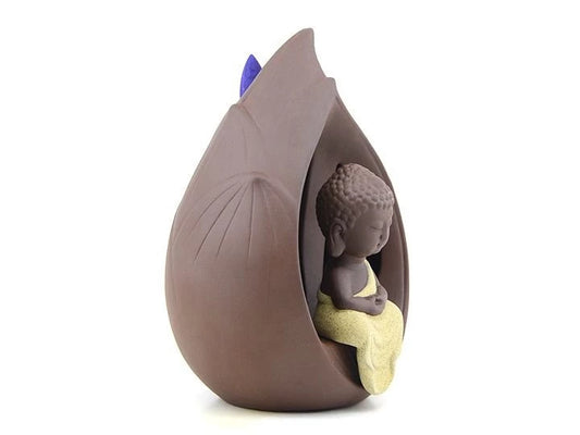 Cascada de Humo Niño Buda c/LED 17 cm (Importada)