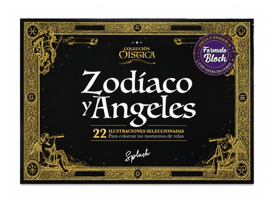 LIBRO PARA COLOREAR ZODIACO Y ANGELES - LINEA MISTICA