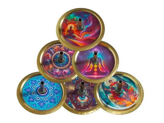 Porta Sahumerios Metálico Económico 7cm - Surtido de Mandalas