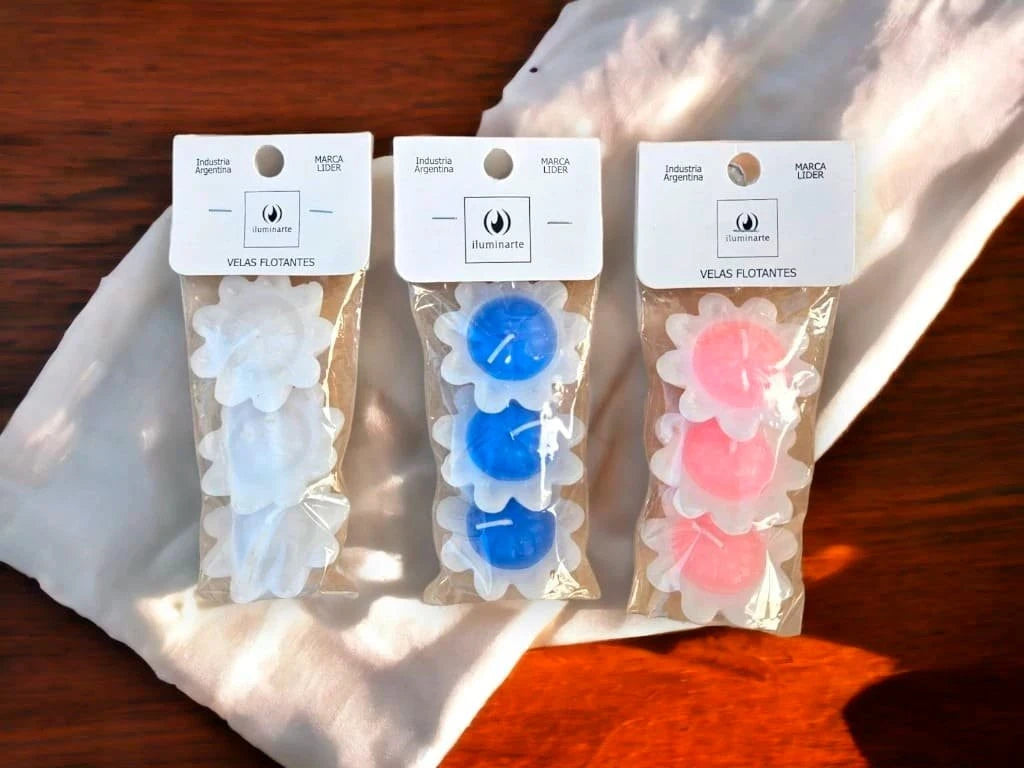 Vela Flotante x 3 velas de 2x6 cm - Velas Flotantes