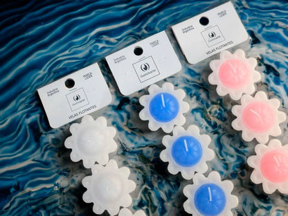Vela Flotante x 3 velas de 2x6 cm - Velas Flotantes