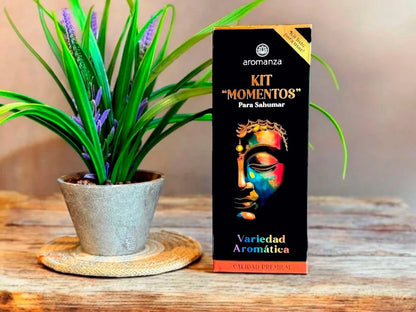 Kit momentos: 30 varillas, 12 conos, porta sah
