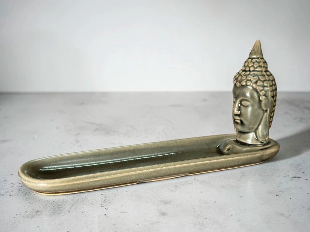 PORTA SAHUMERIO BUDA CERAMICA 20CM