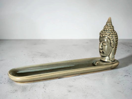 PORTA SAHUMERIO BUDA CERAMICA 20CM