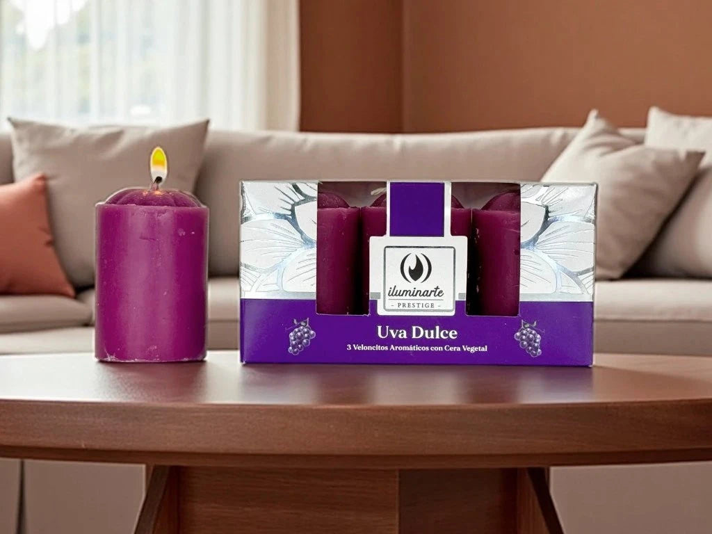 Veloncito Vintage: Caja x 3 - Velas Aromáticas de 3.5x3.5 cm