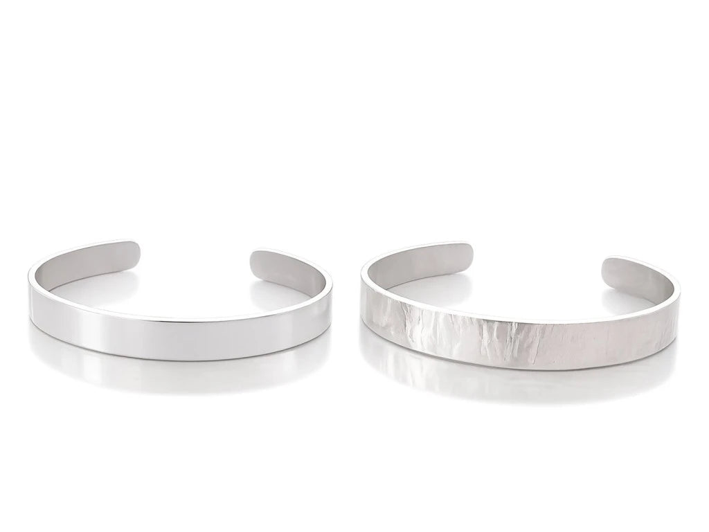 PULSERA ACERO LISA / LABRADA ANCHA