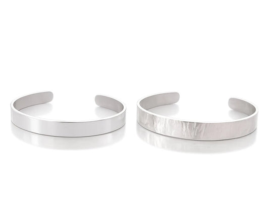 PULSERA ACERO LISA / LABRADA ANCHA