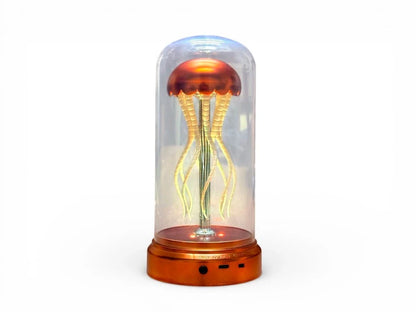 Medusa giratoria luminosa naranja