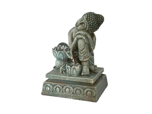 Fuente Buda Dormido con Luz 25 cm