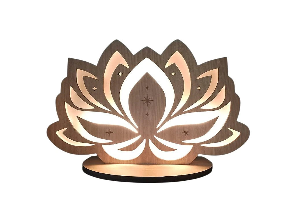 LAMPARA FLOR DE LOTO MDF 38X26CM APROX