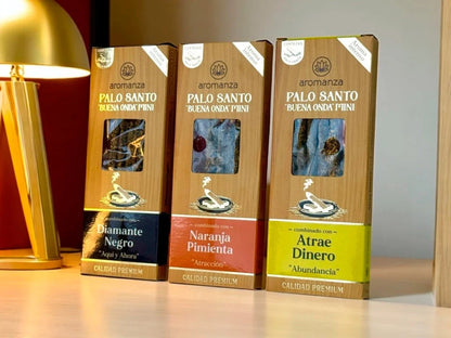 MINI PALO SANTO X 5 VARILLAS AROMANZA X 1