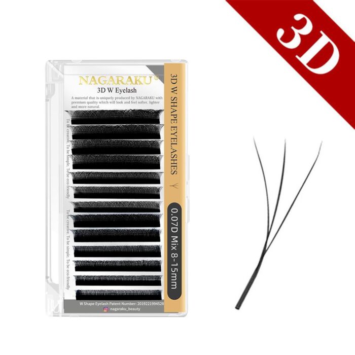 EXTENSIONES DE PESTAÑAS 3D W TECNOLOGICAS NAGARAKU 0.07D MEDIDA UNICA