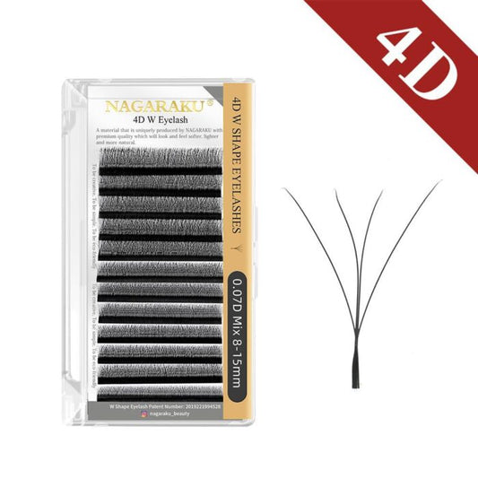 EXTENSIONES DE PESTAÑAS TECNOLOGICAS 4D W NAGARAKU 0.07D MEDIDA UNICA