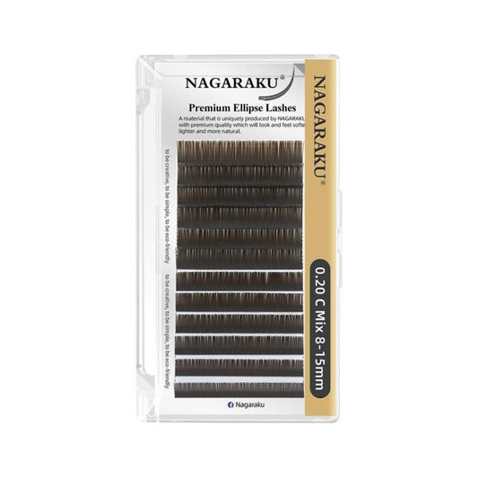 EXTENSIONES DE PESTAÑAS PELO LISO MARRON NAGARAKU 0.15D MIX