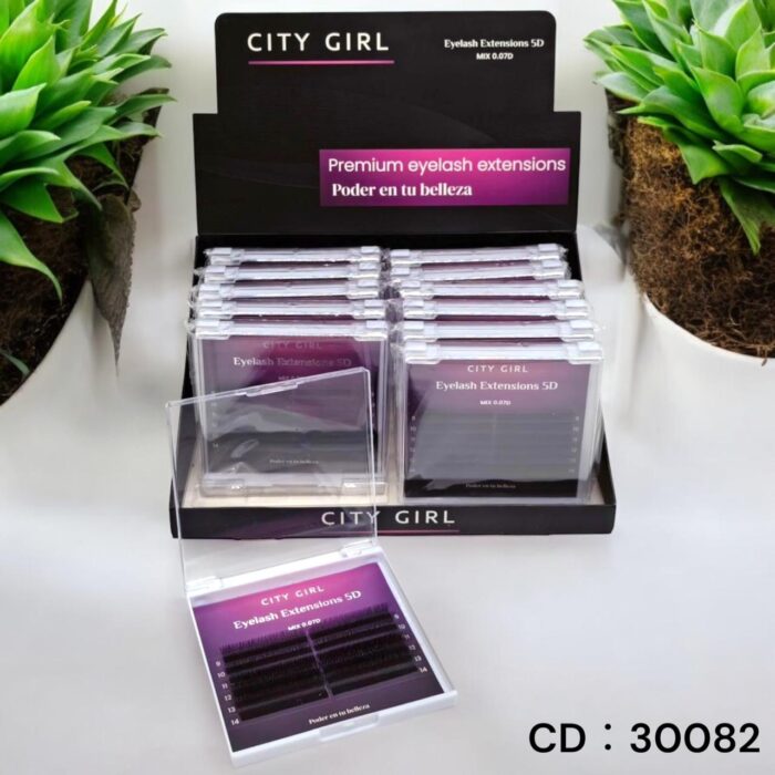 EXTENSIONES DE PESTAÑAS CITY GIRL 5D 0.07D