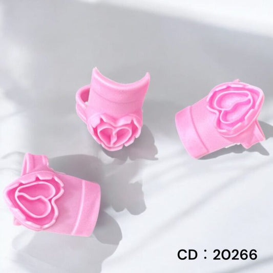 ANILLOS PORTA PEGAMENTO FORMA CORAZON SILICONA