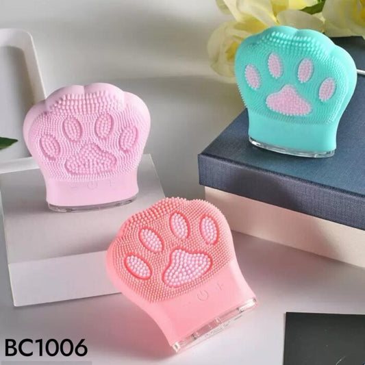 Cepillo de limpieza Facial de silicona con forma de Pata de Gato